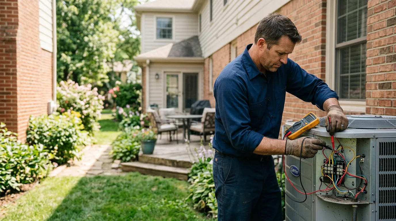HVAC technician working near Random Lake, WI